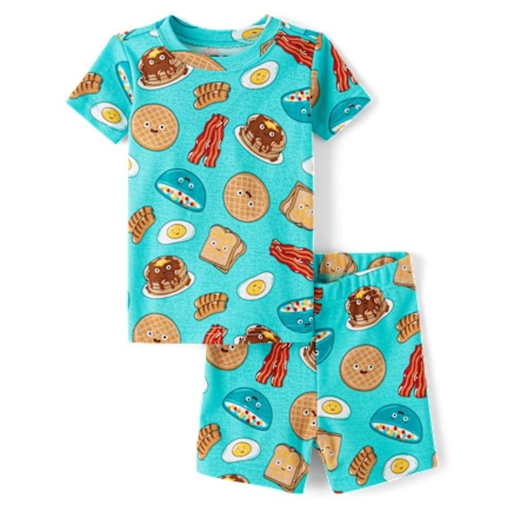 100% Cotton Breakfast Food‎ Print Pajama Set Baby size 12-18 months